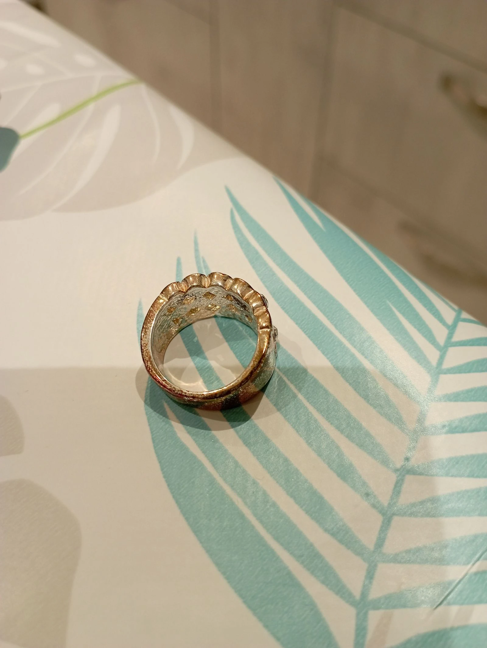 Gouden ring met strass – photo 9